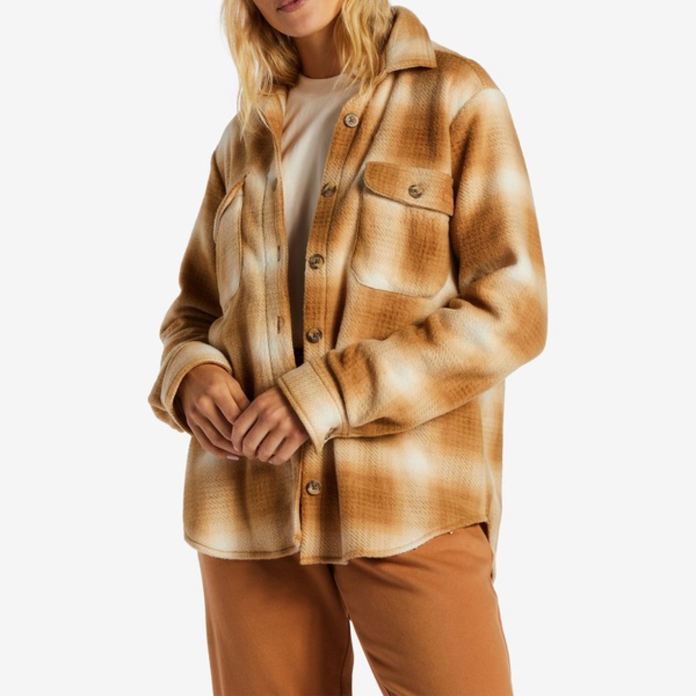 BILLABONG A/Div Forge - Fleece Shacket for Women Relaxed Fit Size Large‎ NWT